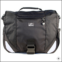 Spire Mojo laptop messenger bag in Stealth black
